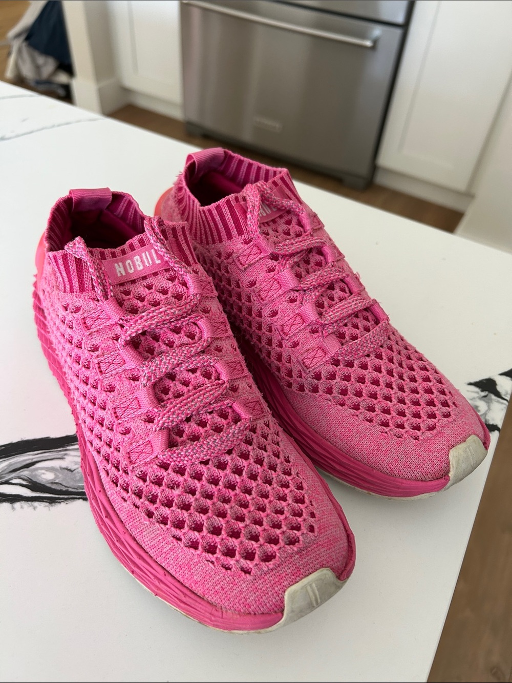 NOBULL All-Day Knit Runners Athletic Shoes in Pink